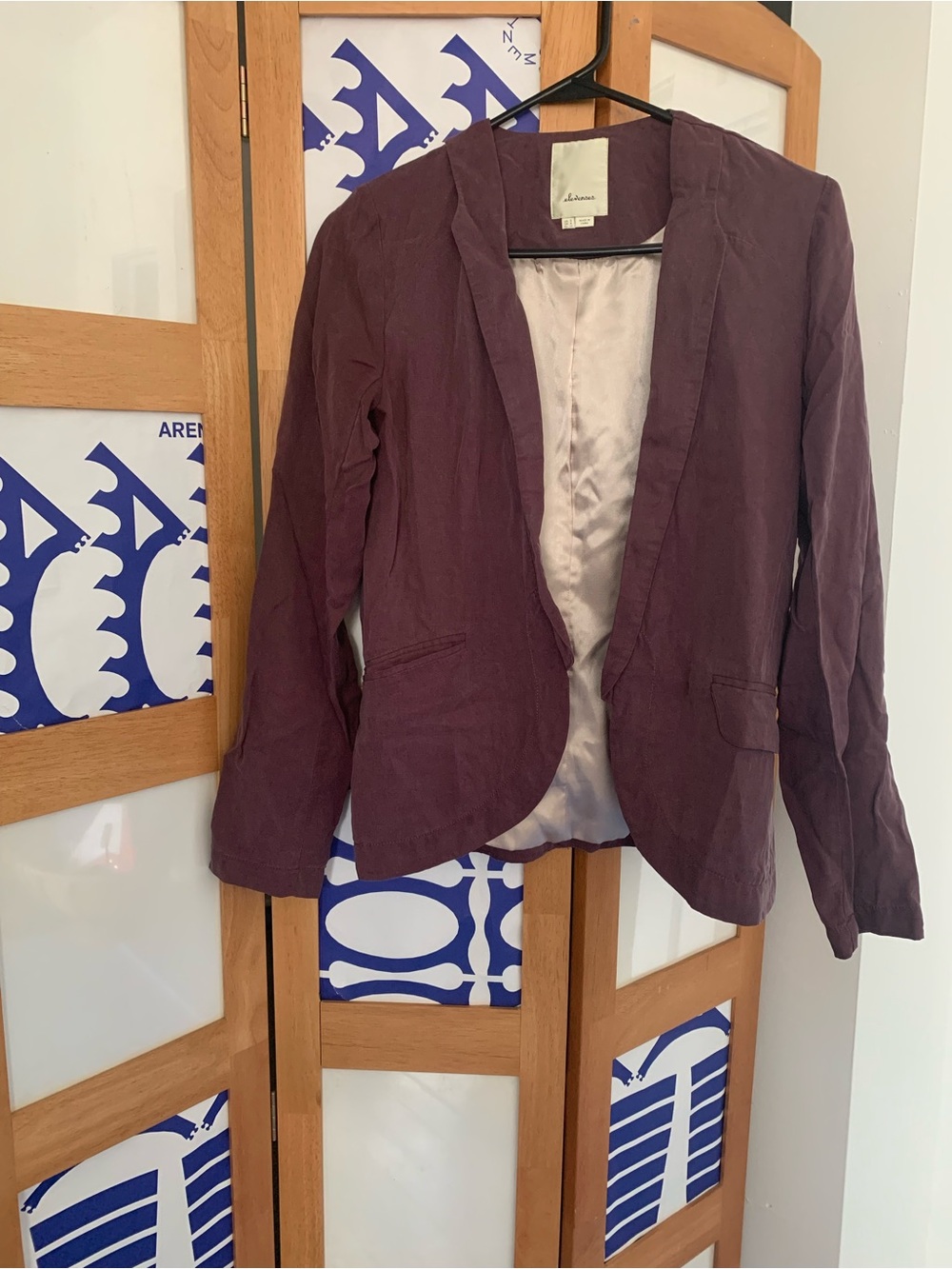 elevenses Plum Open-Front Women's Blazer
